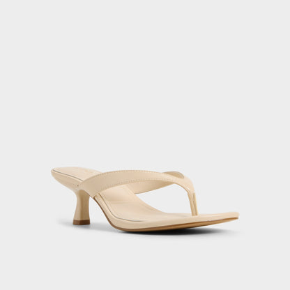 Jump in Cream - Heeled flip flop, Kitten heel Aldo Cream