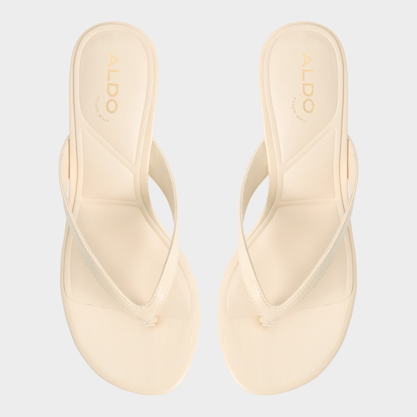 Jump in Cream - Heeled flip flop, Kitten heel Aldo Cream
