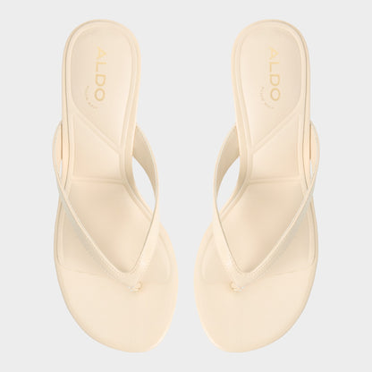 Jump in Cream - Heeled flip flop, Kitten heel Aldo Cream