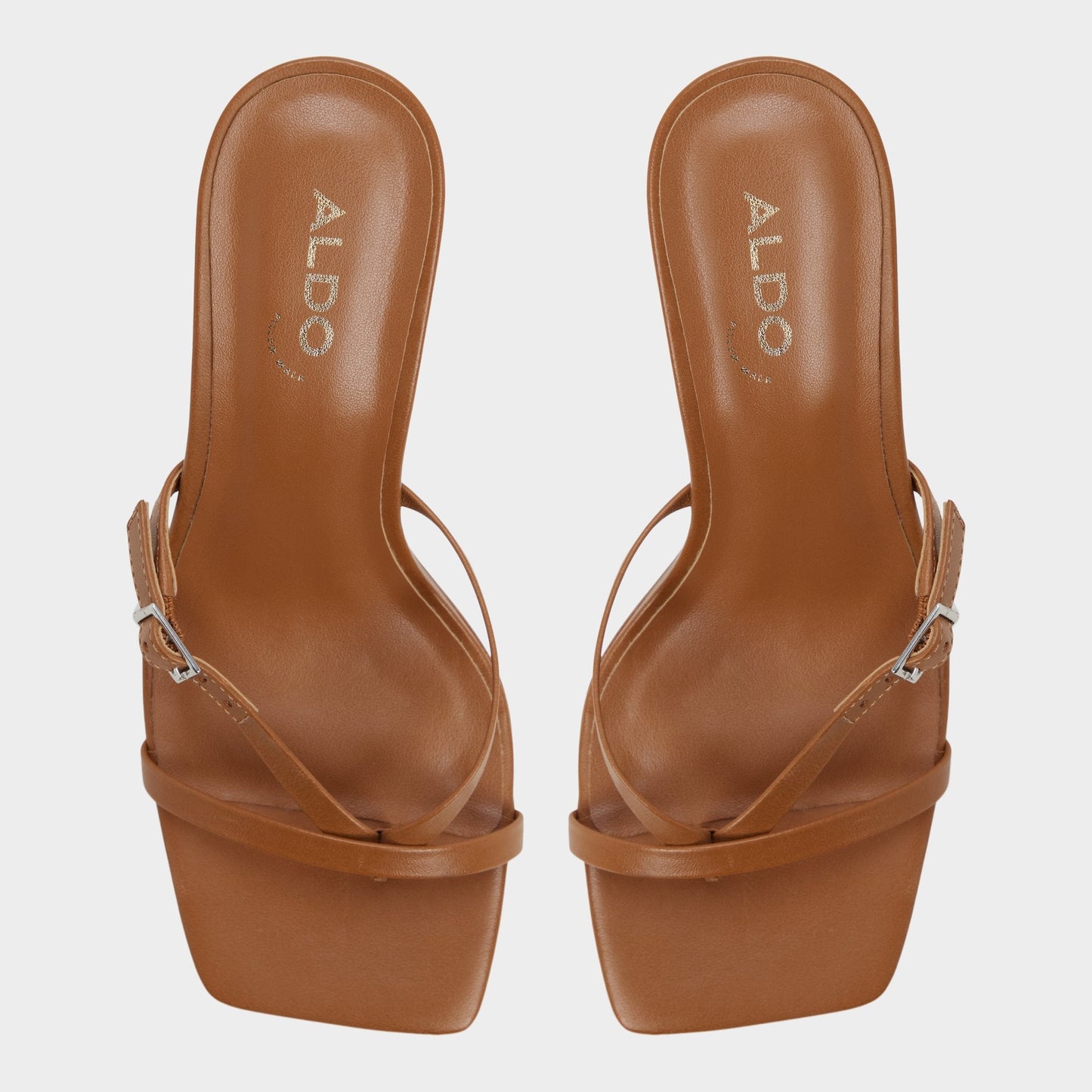 Gannever - Heeled flip flop, Kitten heel Aldo Medium Brown