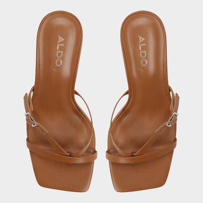 Gannever - Heeled flip flop, Kitten heel Aldo Medium Brown