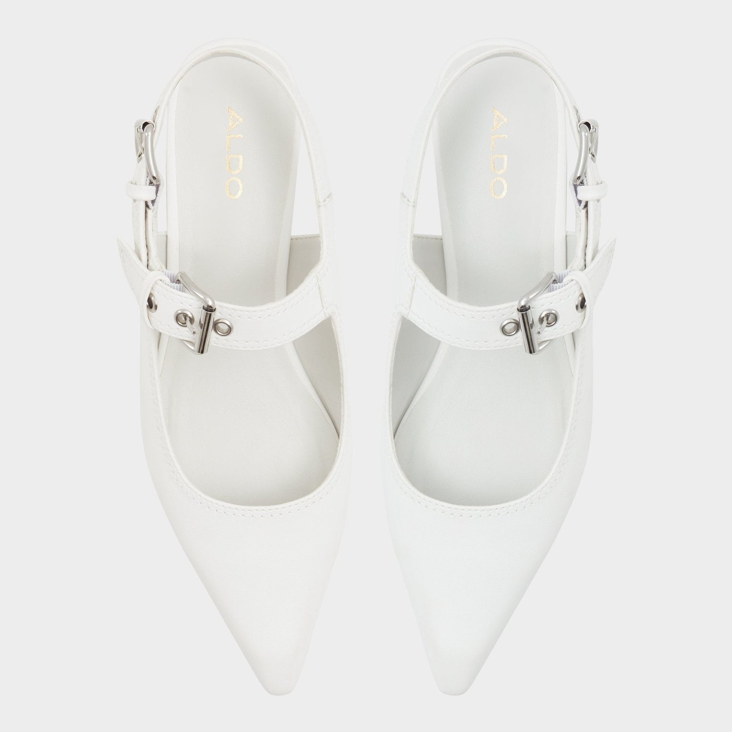 Kellya White Women's Slingbacks - Sling back high heel, Kitten heel Aldo White