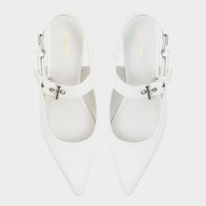 Kellya White Women's Slingbacks - Sling back high heel, Kitten heel Aldo White
