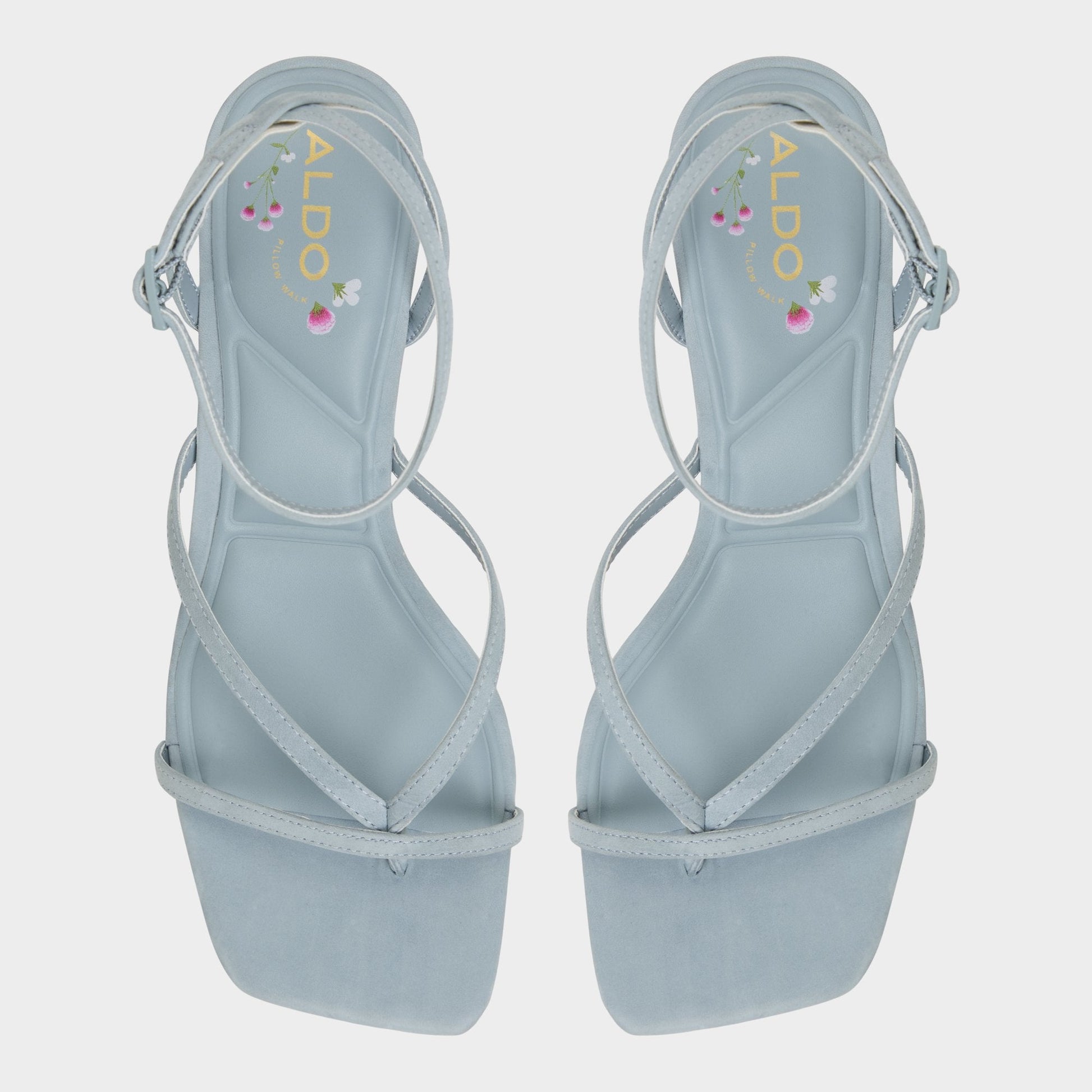 Soffie Other Blue Women's Strappy sandals - Strappy heeled sandal, Kitten heel Aldo Other Blue