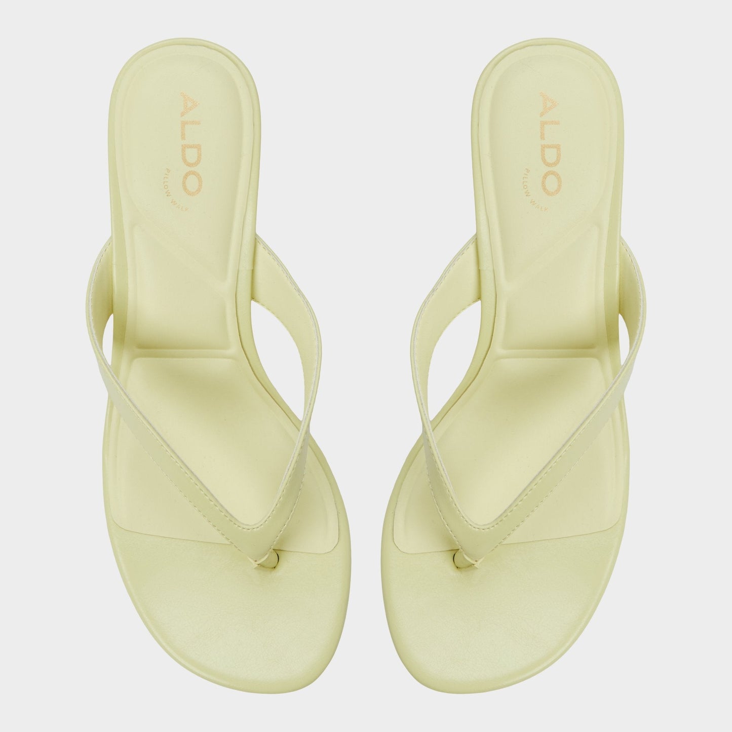 Jump Other Yellow Women's Strappy sandals - Heeled flip flop, Kitten heel Aldo Other Yellow