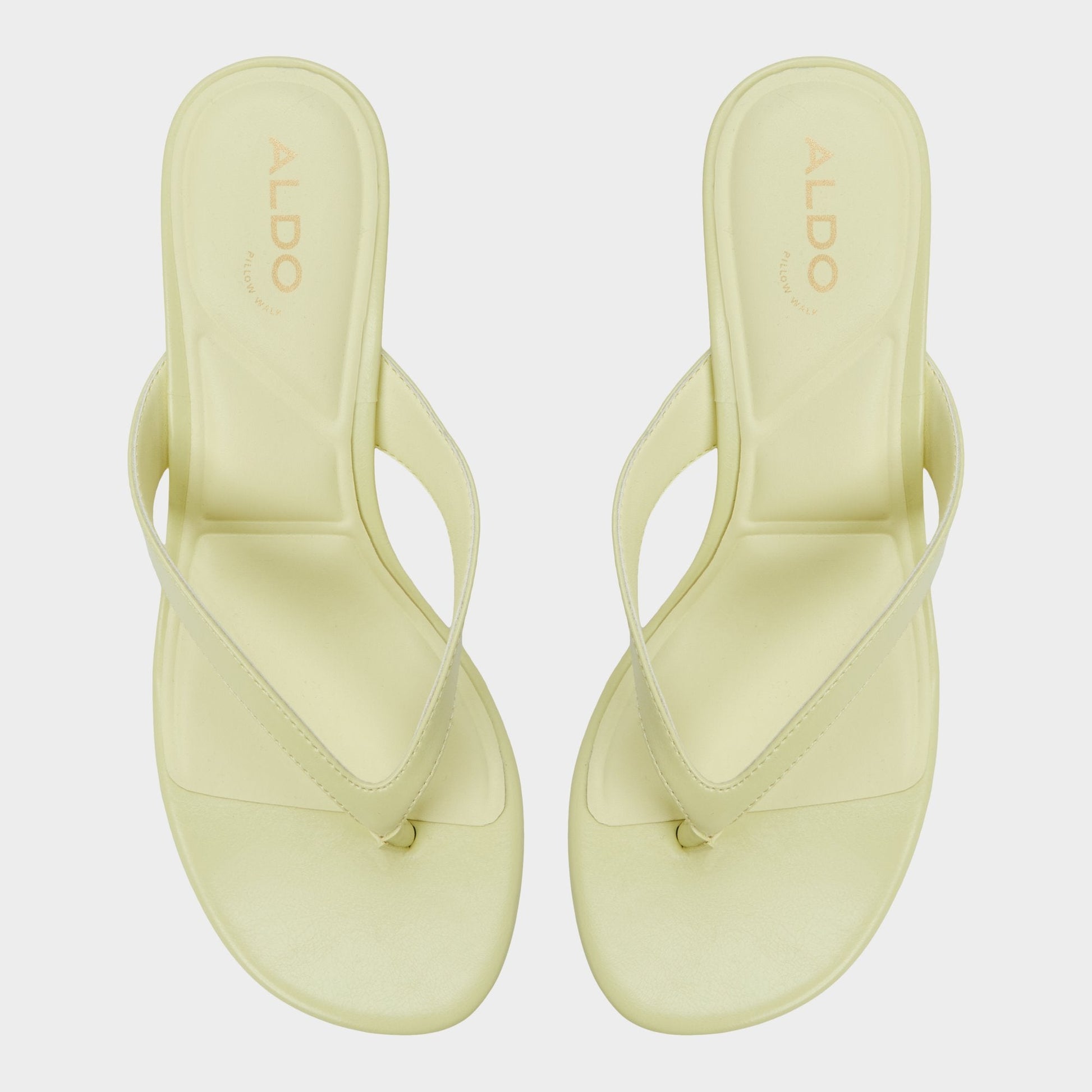 Jump Other Yellow Women's Strappy sandals - Heeled flip flop, Kitten heel Aldo Other Yellow