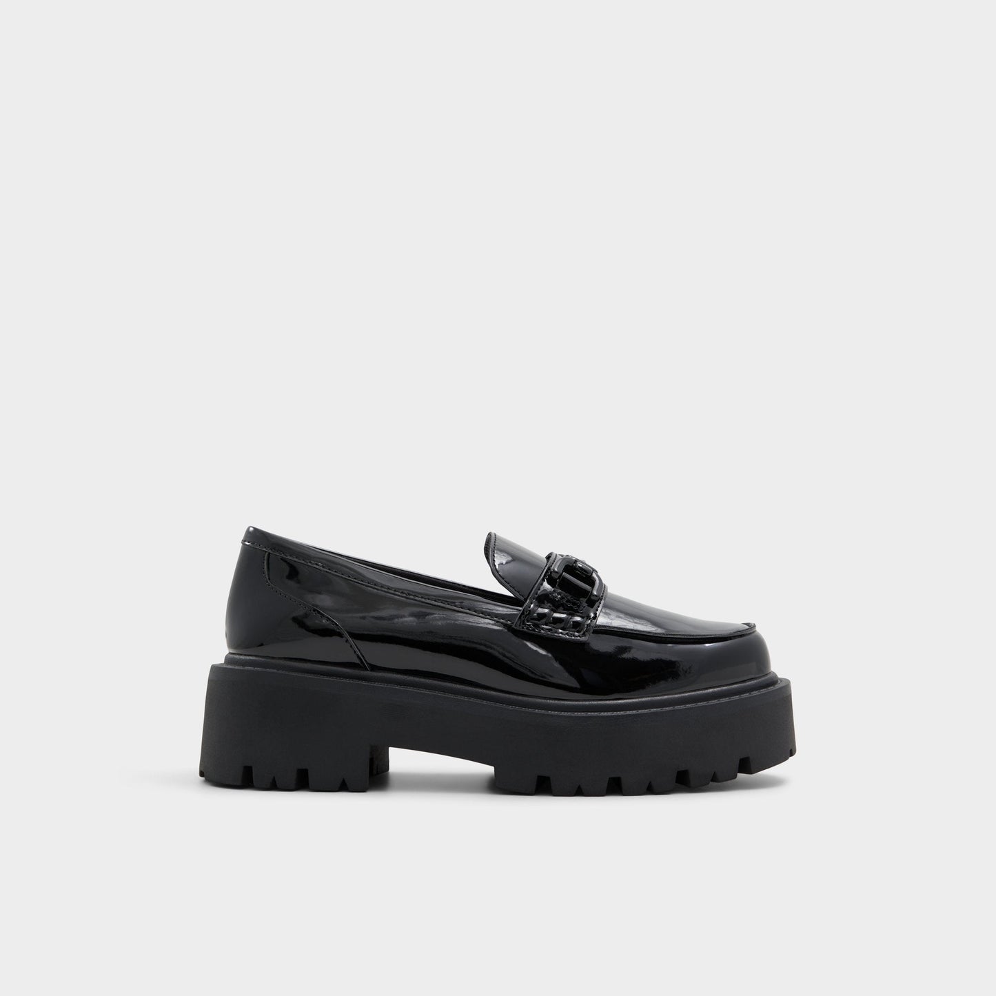 Oneameth Black Synthetic Patent Women's Loafers & Oxfords - Loafer, Lug sole Aldo Black