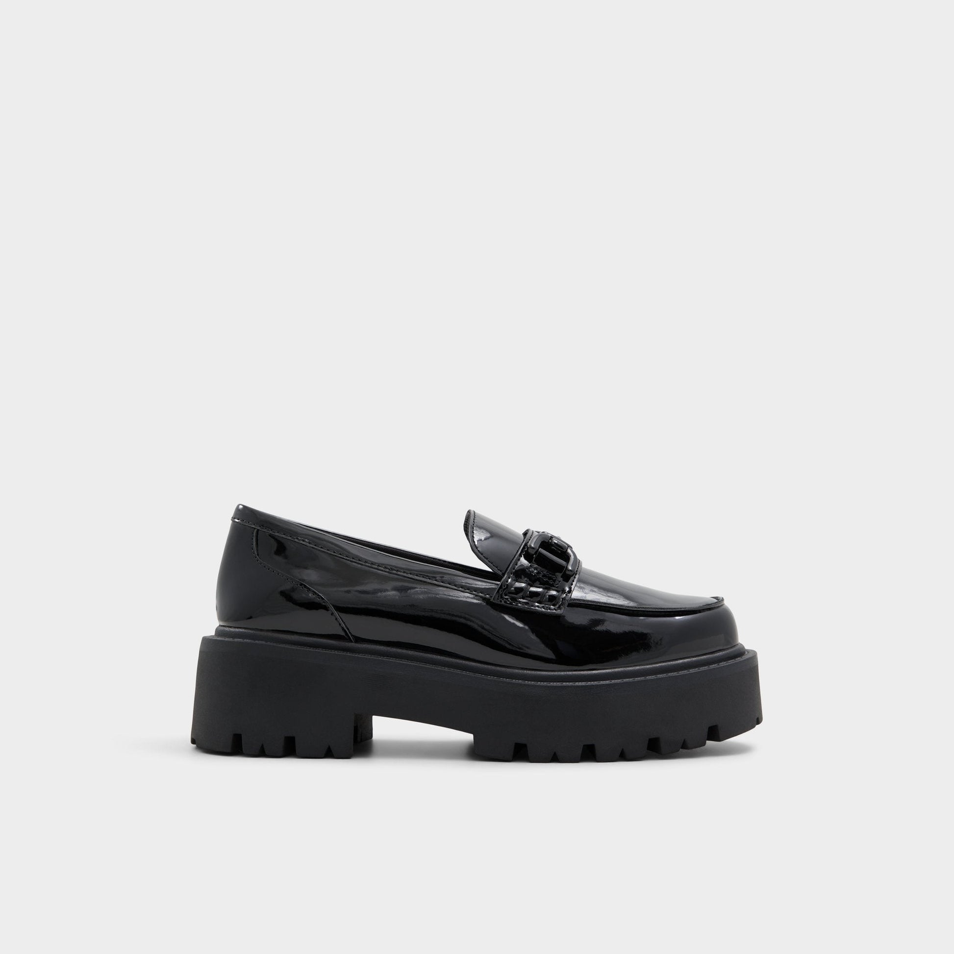 Oneameth Black Synthetic Patent Women's Loafers & Oxfords - Loafer, Lug sole Aldo Black