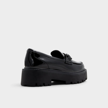 Oneameth Black Synthetic Patent Women's Loafers & Oxfords - Loafer, Lug sole Aldo Black