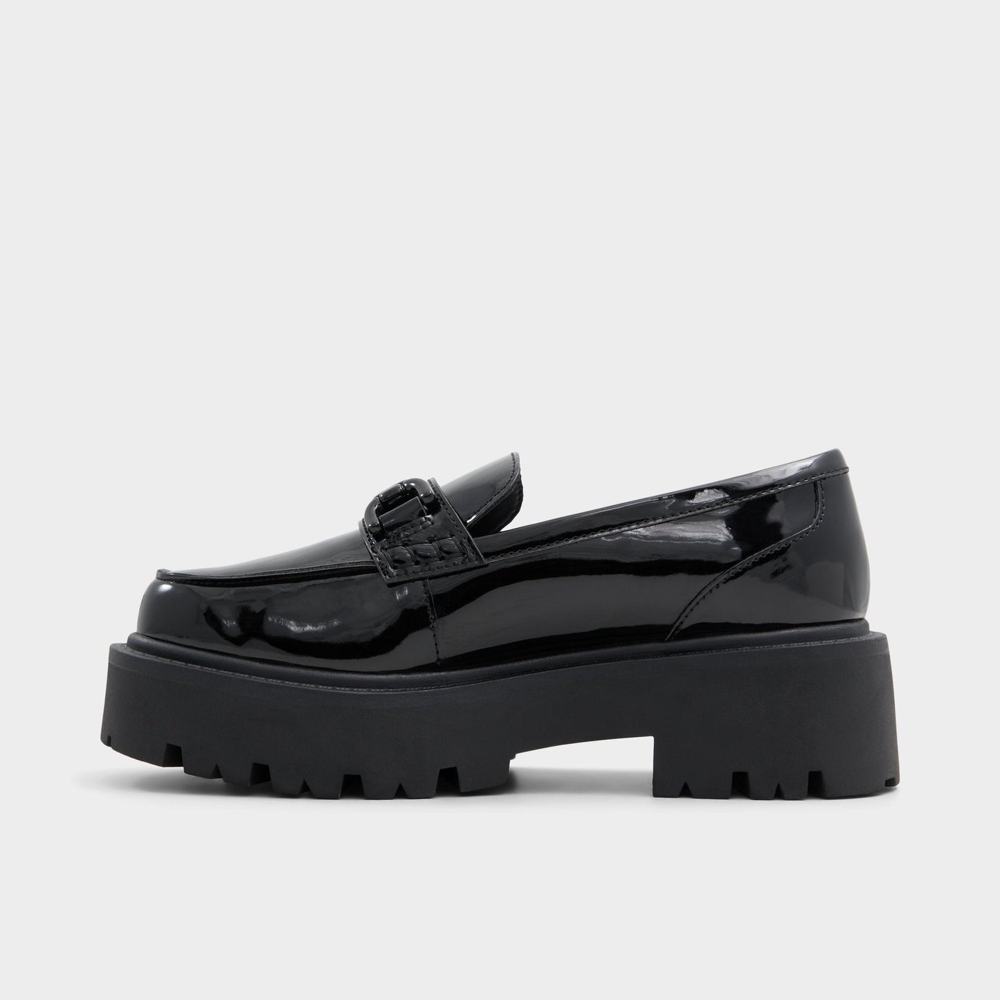 Oneameth Black Synthetic Patent Women's Loafers & Oxfords - Loafer, Lug sole Aldo Black