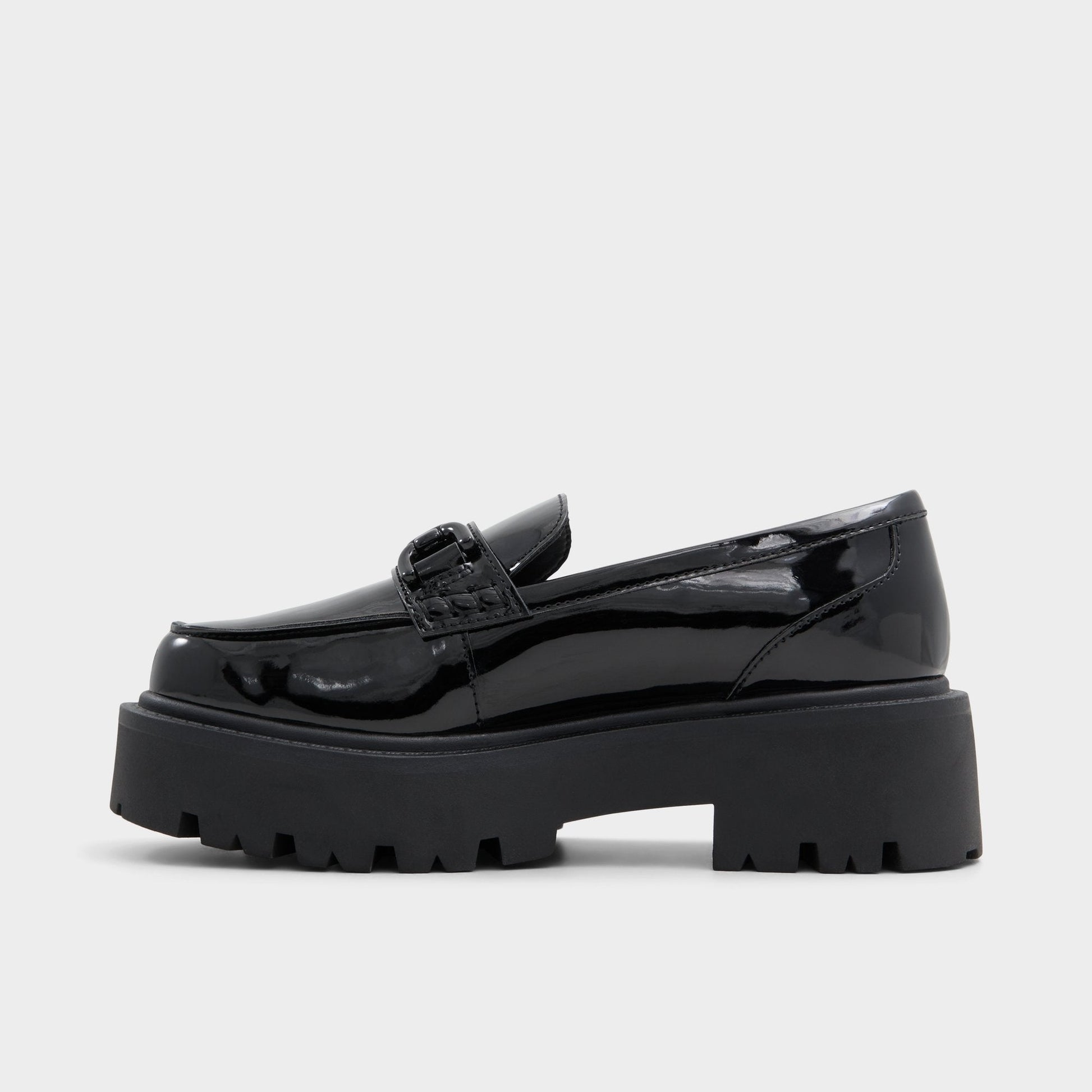 Oneameth Black Synthetic Patent Women's Loafers & Oxfords - Loafer, Lug sole Aldo Black