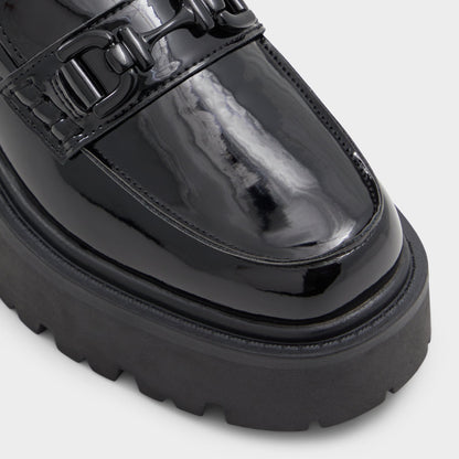 Oneameth Black Synthetic Patent Women's Loafers & Oxfords - Loafer, Lug sole Aldo Black