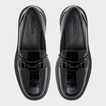Oneameth Black Synthetic Patent Women's Loafers & Oxfords - Loafer, Lug sole Aldo Black