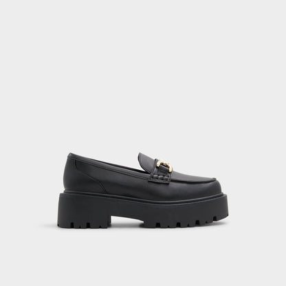 Oneameth Black Synthetic Smooth Women's Loafers & Oxfords - Loafer, Lug sole Aldo Black