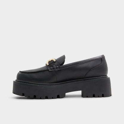 Oneameth Black Synthetic Smooth Women's Loafers & Oxfords - Loafer, Lug sole Aldo Black