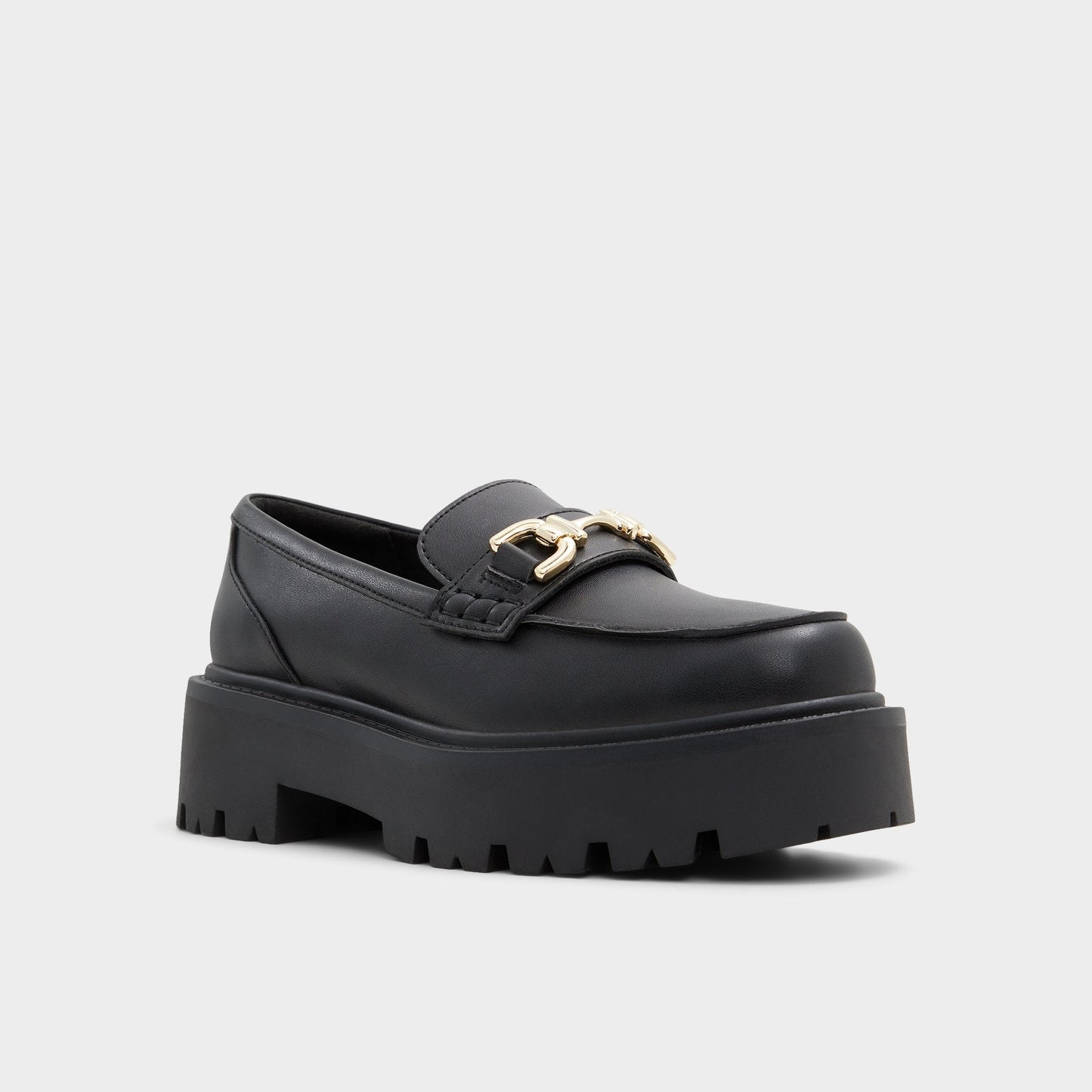 Oneameth Black Synthetic Smooth Women's Loafers & Oxfords - Loafer, Lug sole Aldo Black