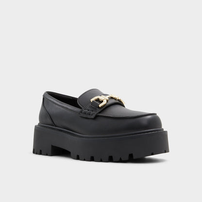 Oneameth Black Synthetic Smooth Women's Loafers & Oxfords - Loafer, Lug sole Aldo Black