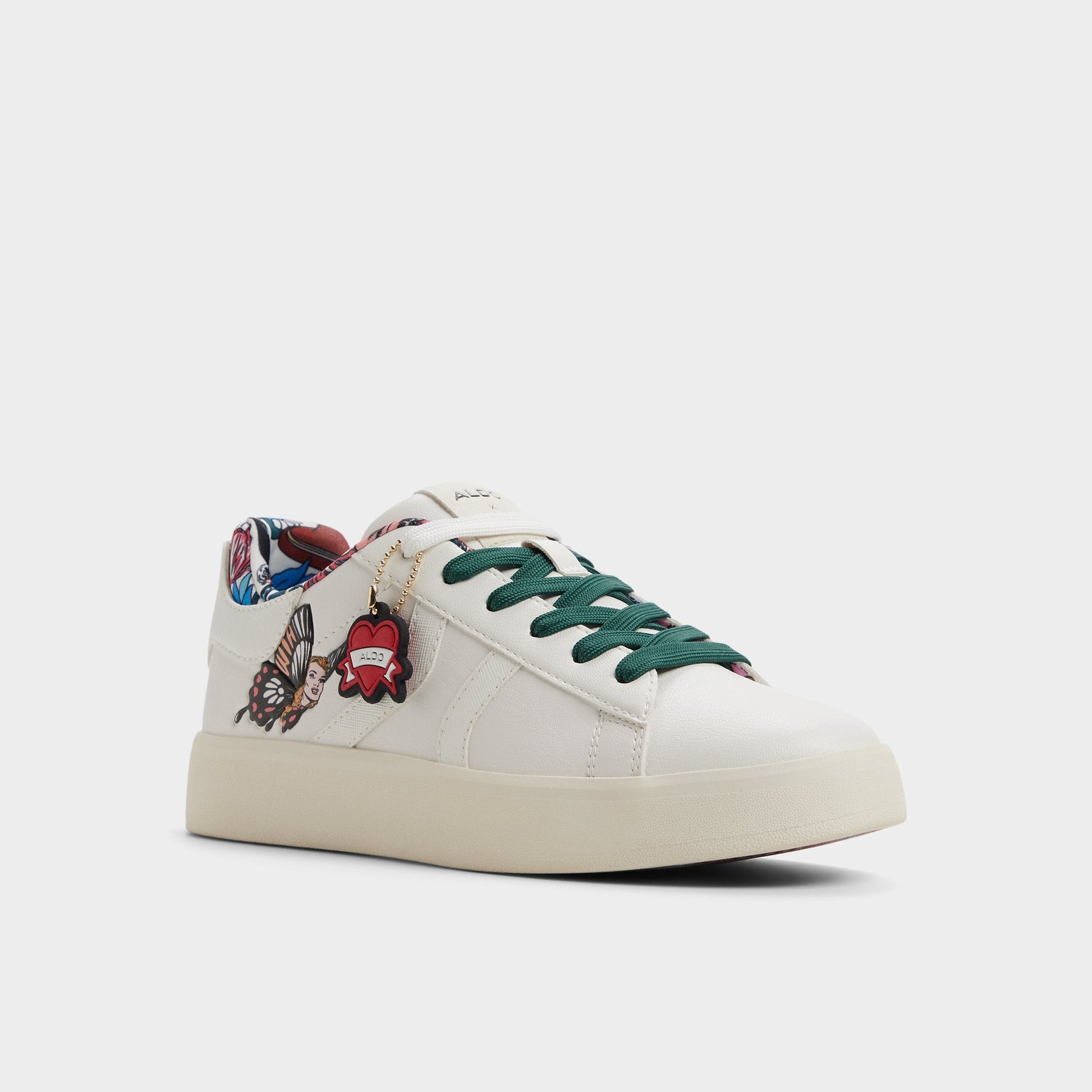 Whatisadam in White Multi - Women's low top sneaker, Cup sole Aldo White multi