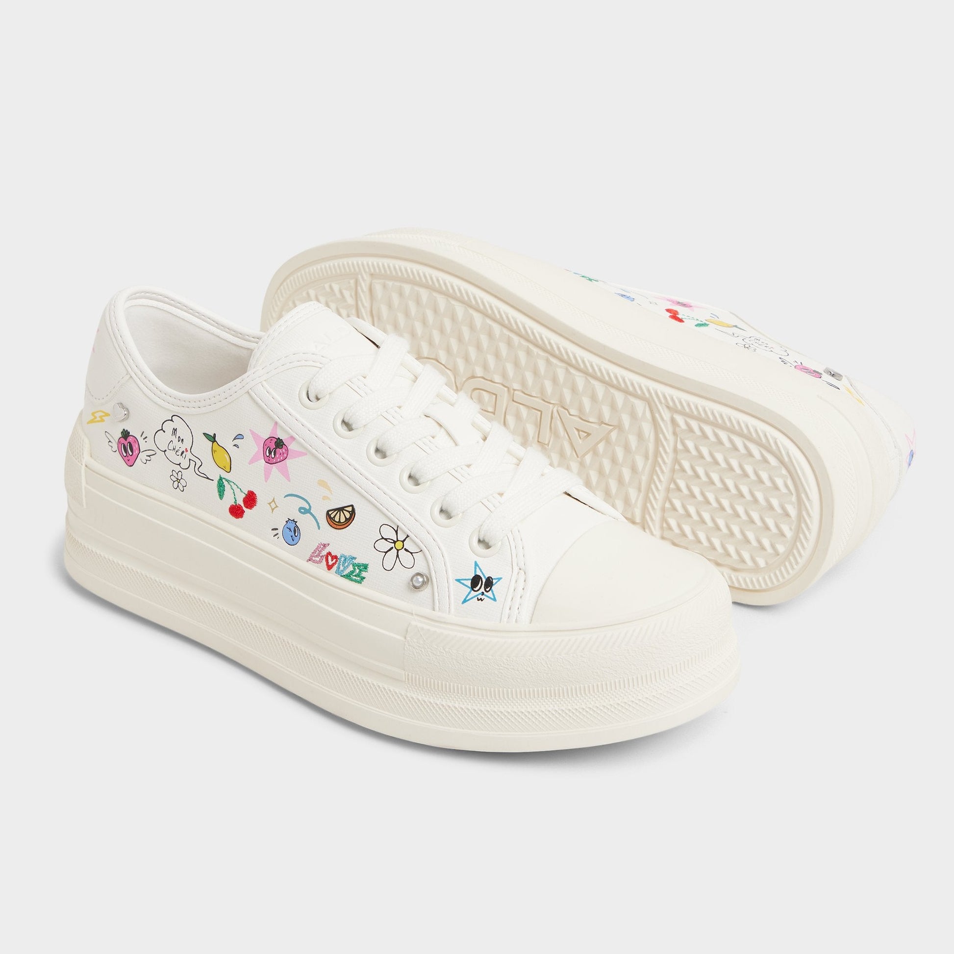Rayes White/Multi Women's Low top sneakers - Sneaker, Platform Aldo White/Multi