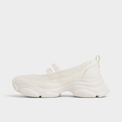 Aethera White Women's Platform and wedge sneakers - Mary Jane Sneakers, Jogger sole Aldo White