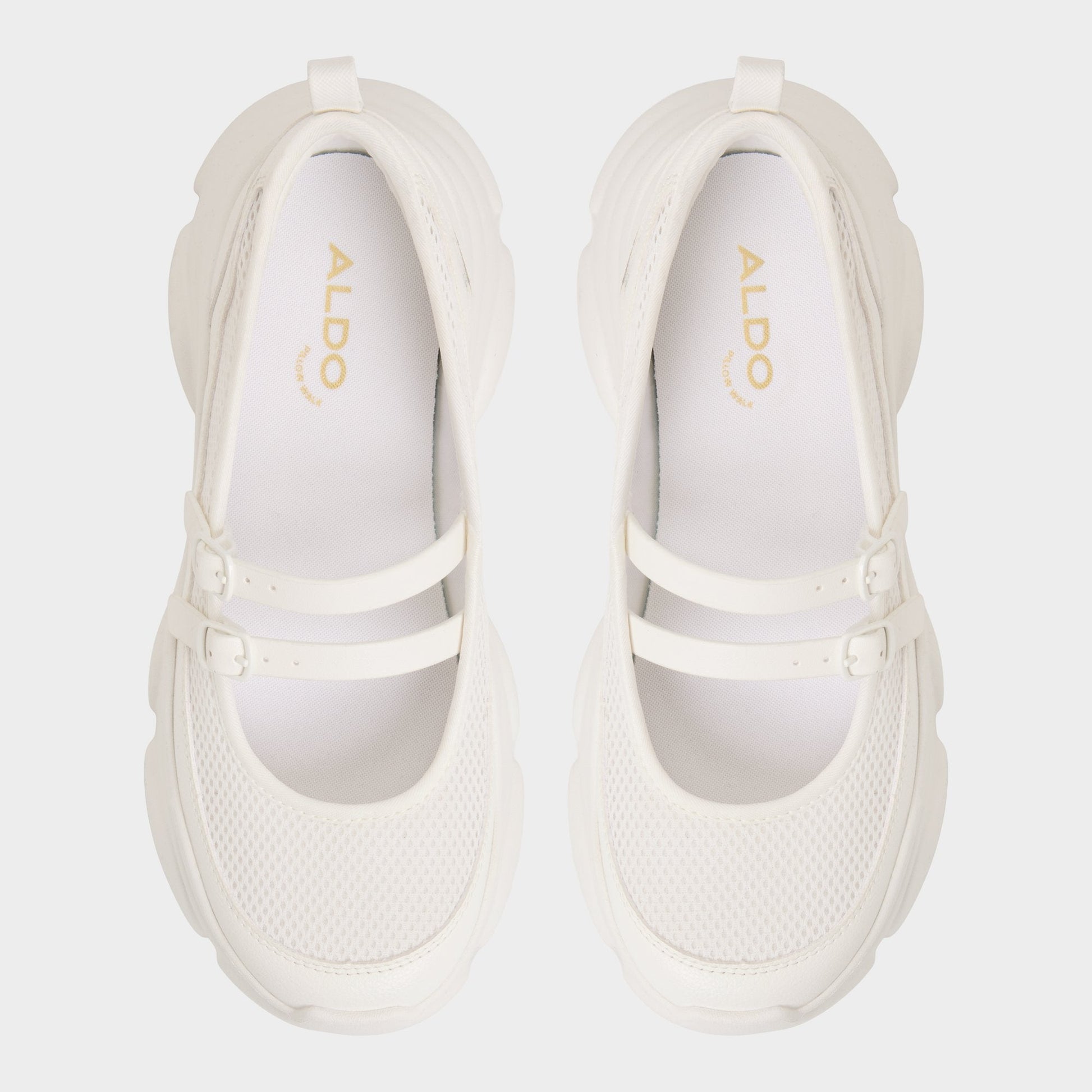 Aethera White Women's Platform and wedge sneakers - Mary Jane Sneakers, Jogger sole Aldo White