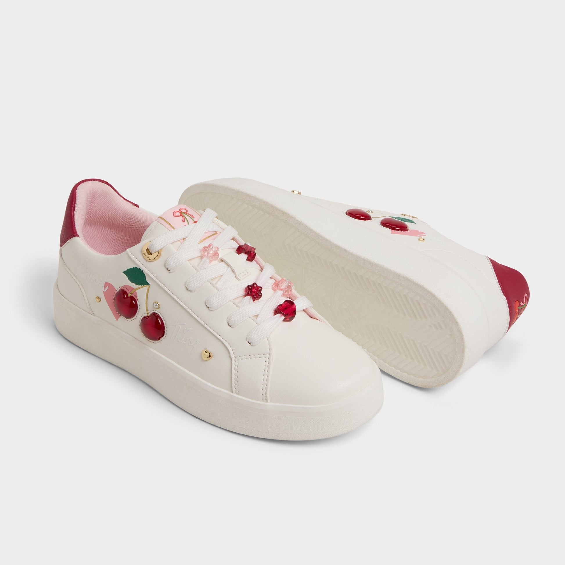 Cherrylove White Women's Low top sneakers - Low top sneaker, Platform Aldo White