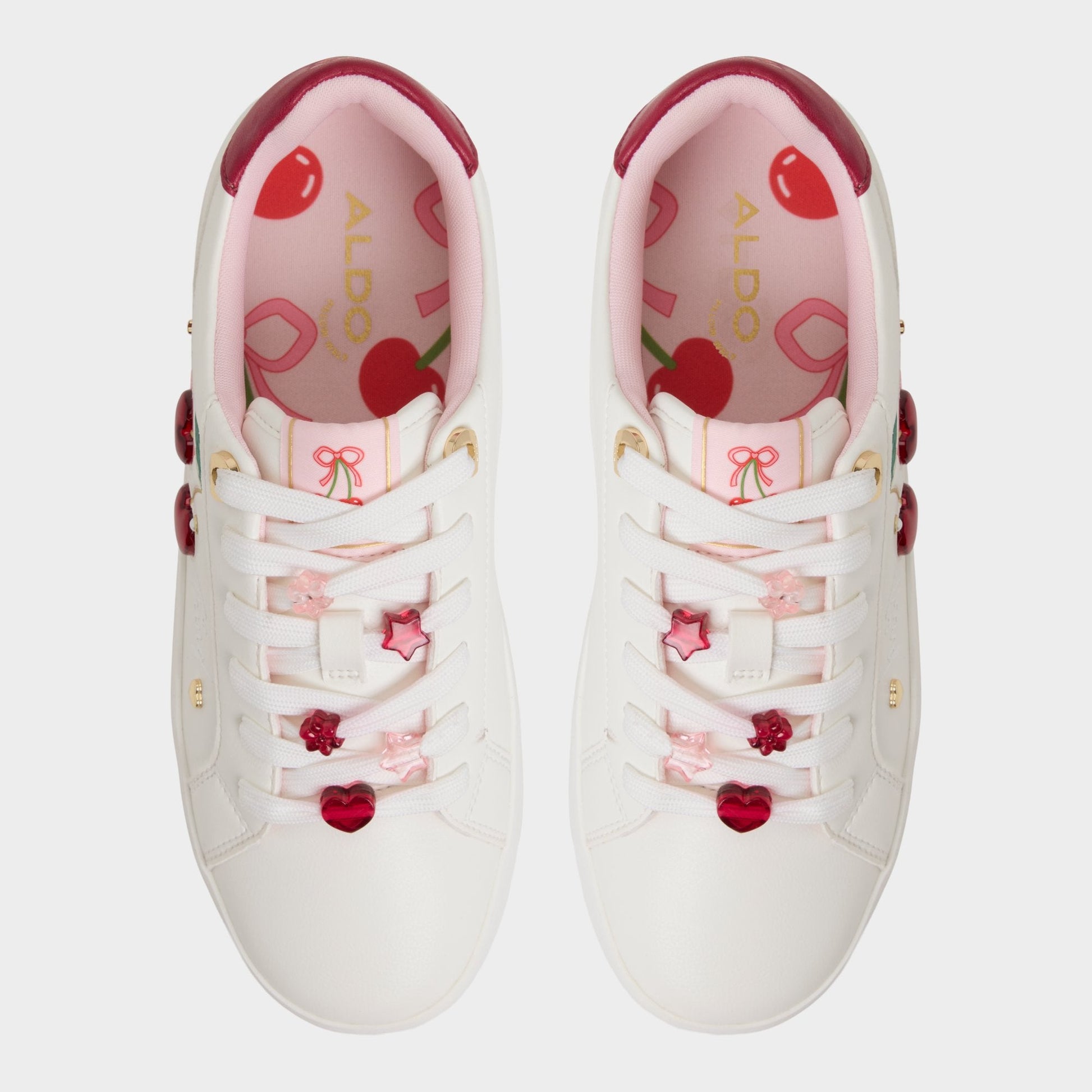 Cherrylove White Women's Low top sneakers - Low top sneaker, Platform Aldo White