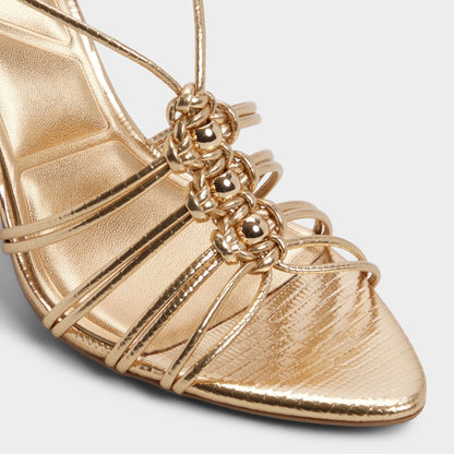 Curacao in Gold - Strappy heeled sandal, Stiletto heel Aldo Gold