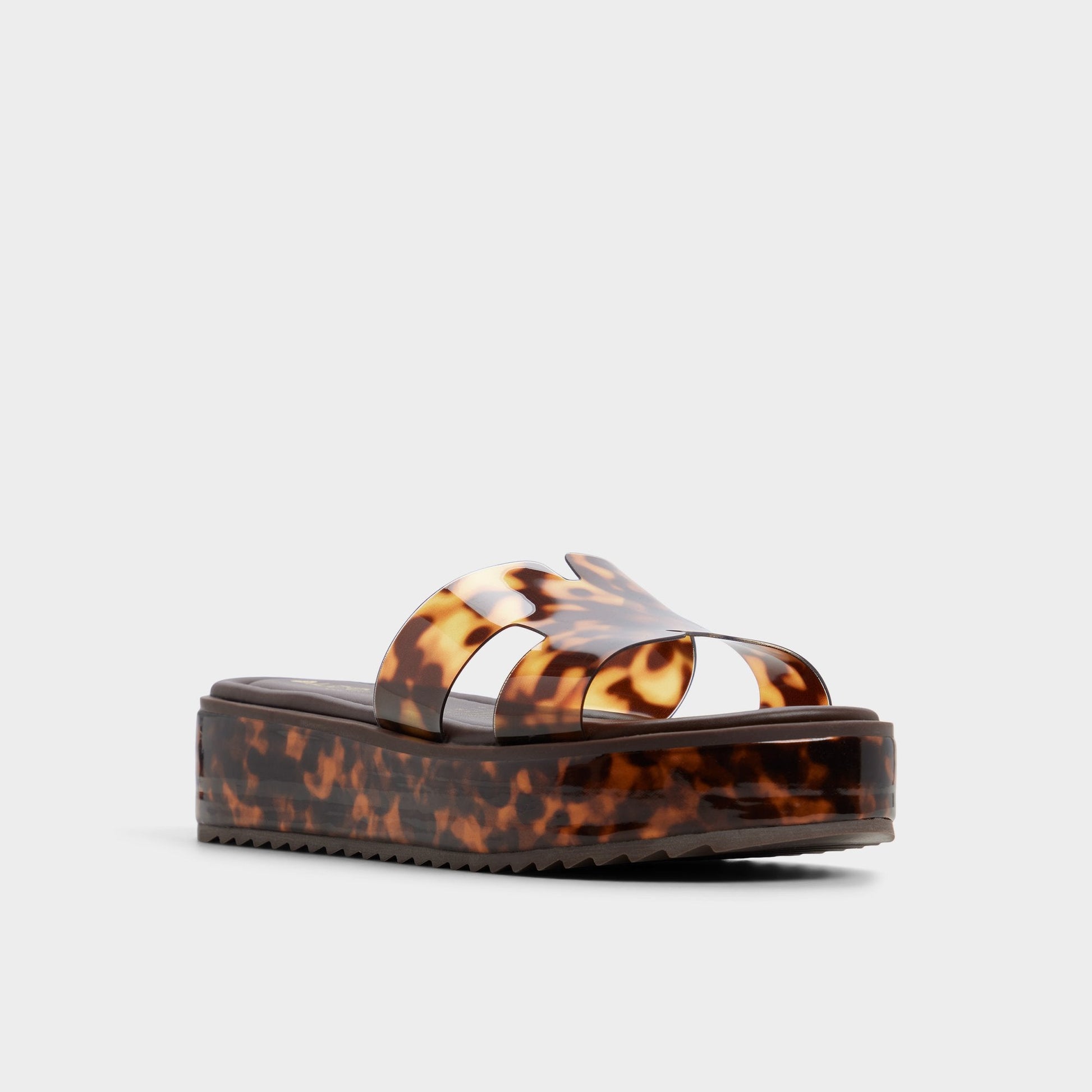Anayelie in Open Brown - Slide sandal, Platform Aldo Open brown