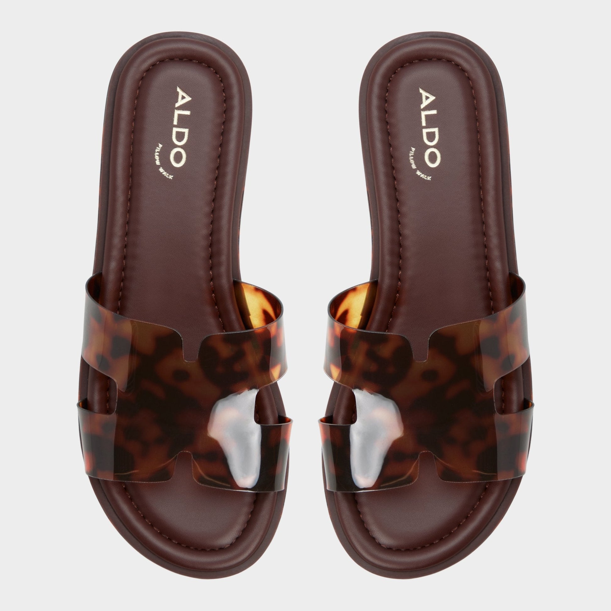Anayelie in Open Brown - Slide sandal, Platform Aldo Open brown