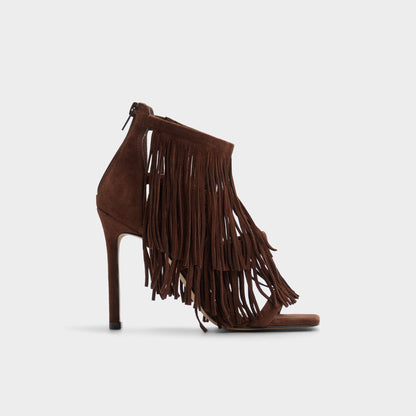 Nahana in Dark Brown - Strappy heeled sandal, Stiletto heel Aldo Dark brown