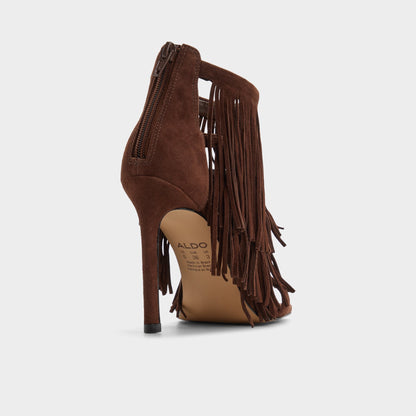Nahana in Dark Brown - Strappy heeled sandal, Stiletto heel Aldo Dark brown