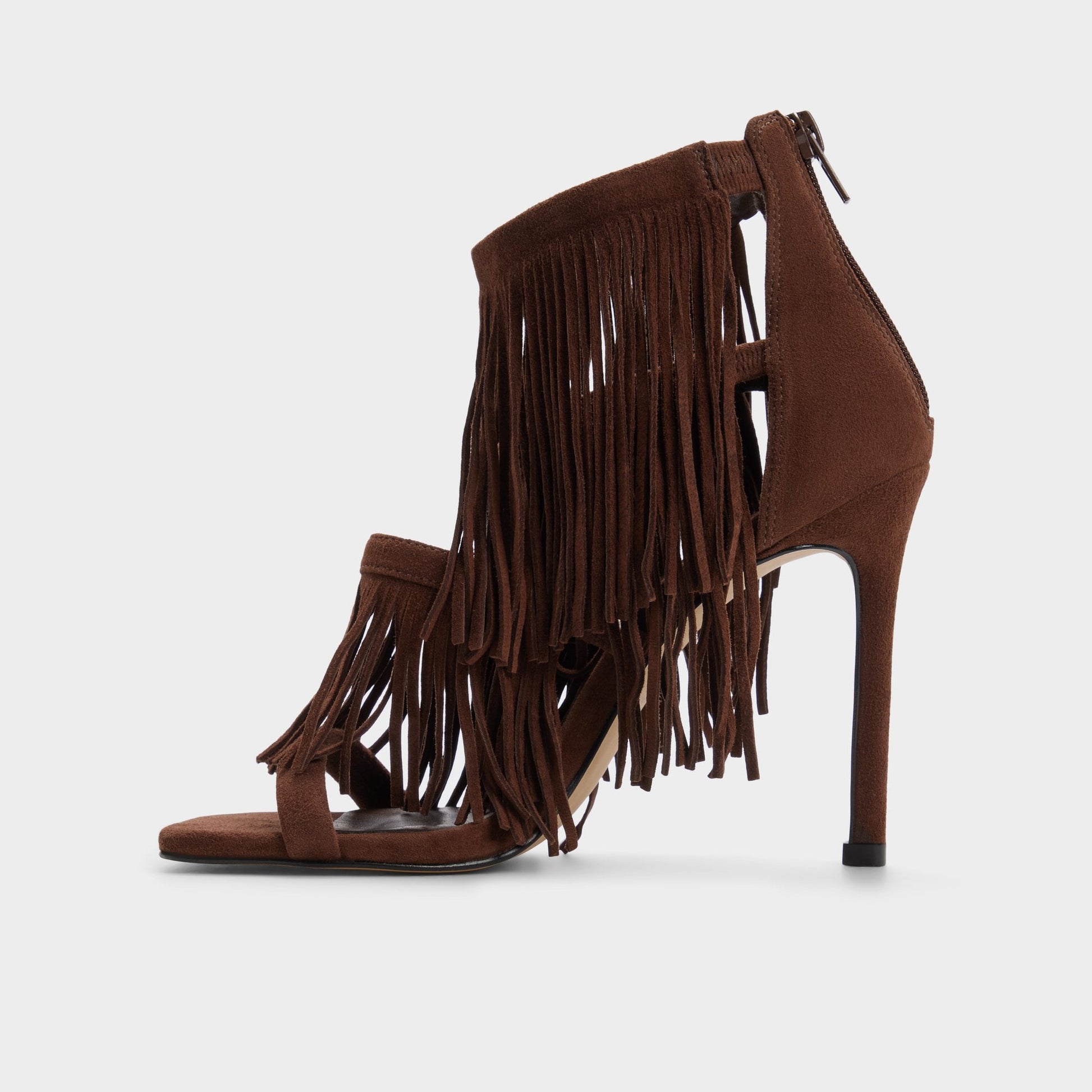 Nahana in Dark Brown - Strappy heeled sandal, Stiletto heel Aldo Dark brown
