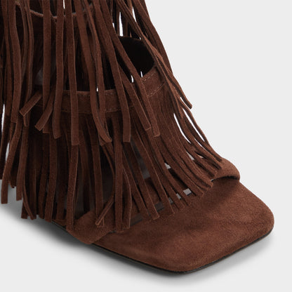Nahana in Dark Brown - Strappy heeled sandal, Stiletto heel Aldo Dark brown