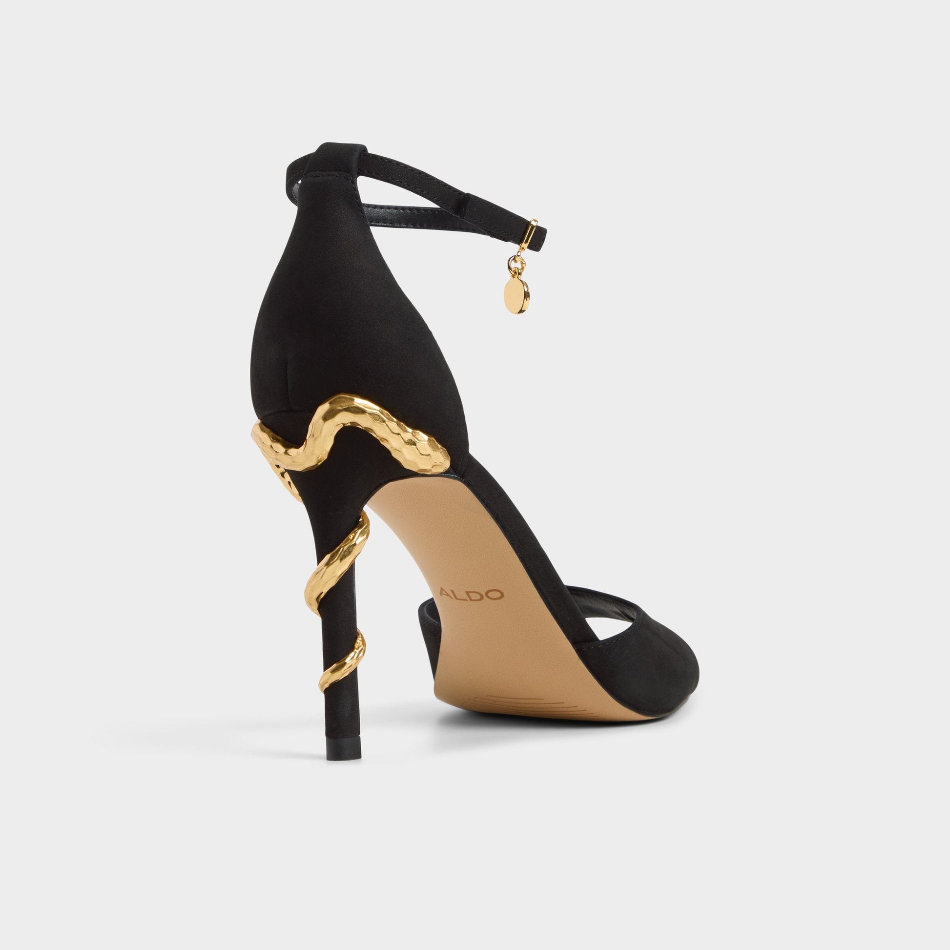 Medeza in Black - Strappy heeled sandal Aldo Black