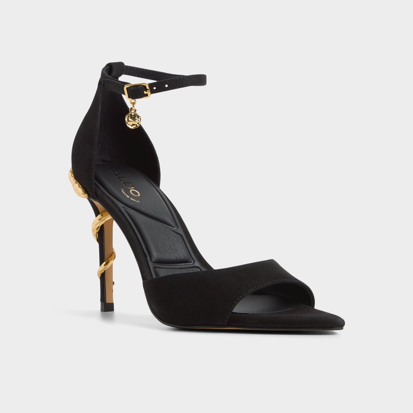 Medeza in Black - Strappy heeled sandal Aldo Black