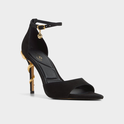 Medeza in Black - Strappy heeled sandal Aldo Black