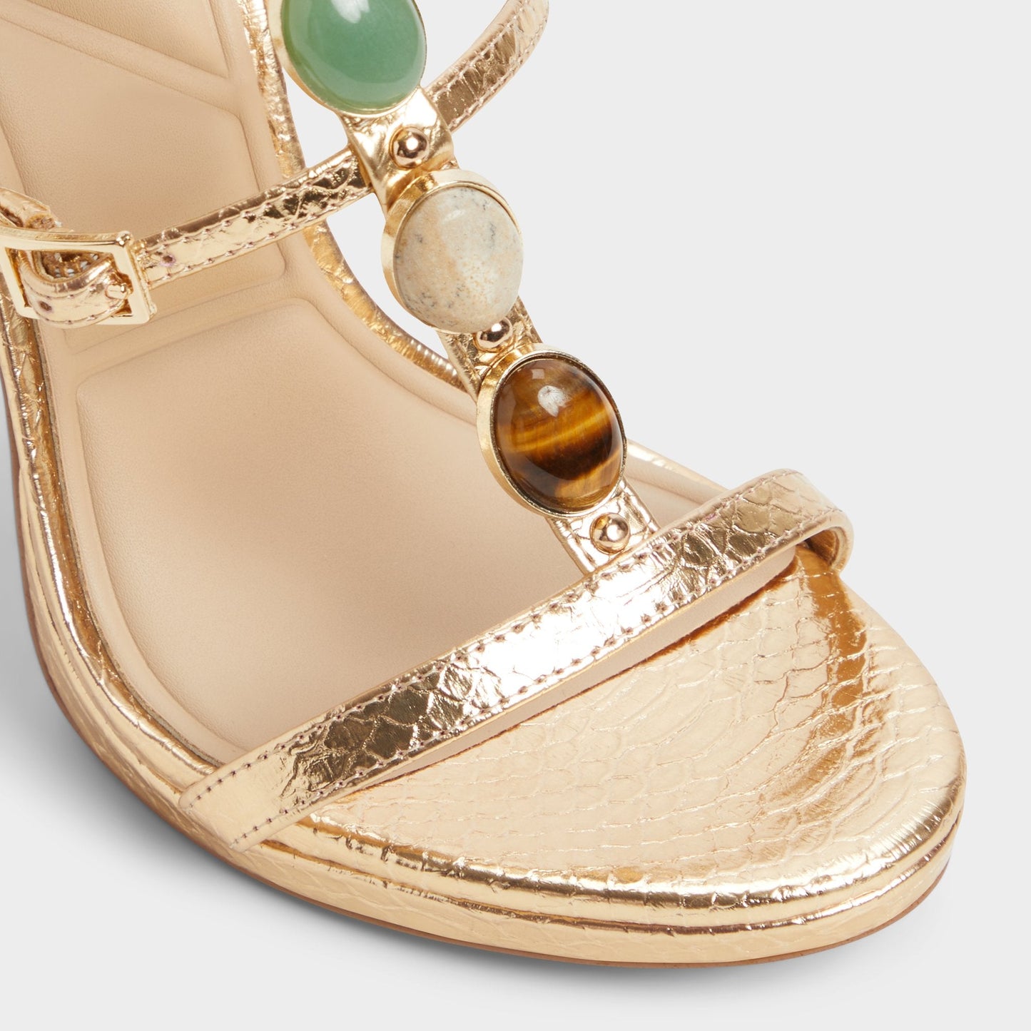 Opalia Gold Women's Strappy sandals - Strappy heeled sandal, Platform Aldo Gold