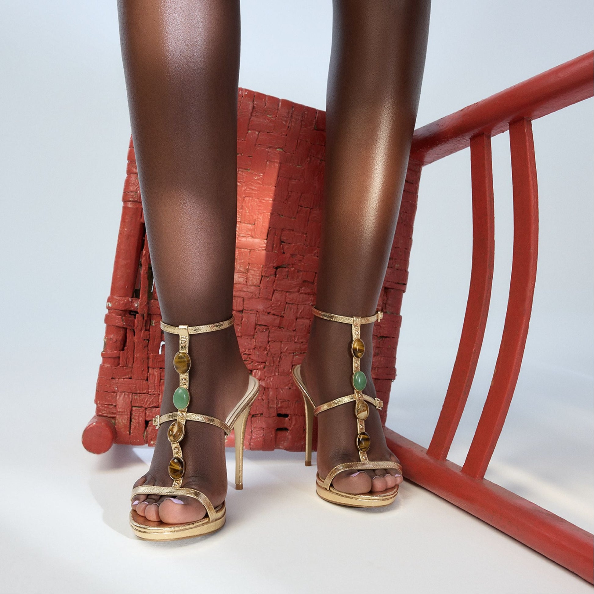 Opalia Gold Women's Strappy sandals - Strappy heeled sandal, Platform Aldo Gold