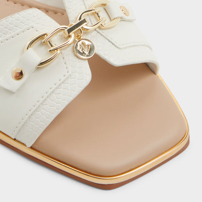 Alamassi Open White Women's Flats - Slide sandal Aldo Open white
