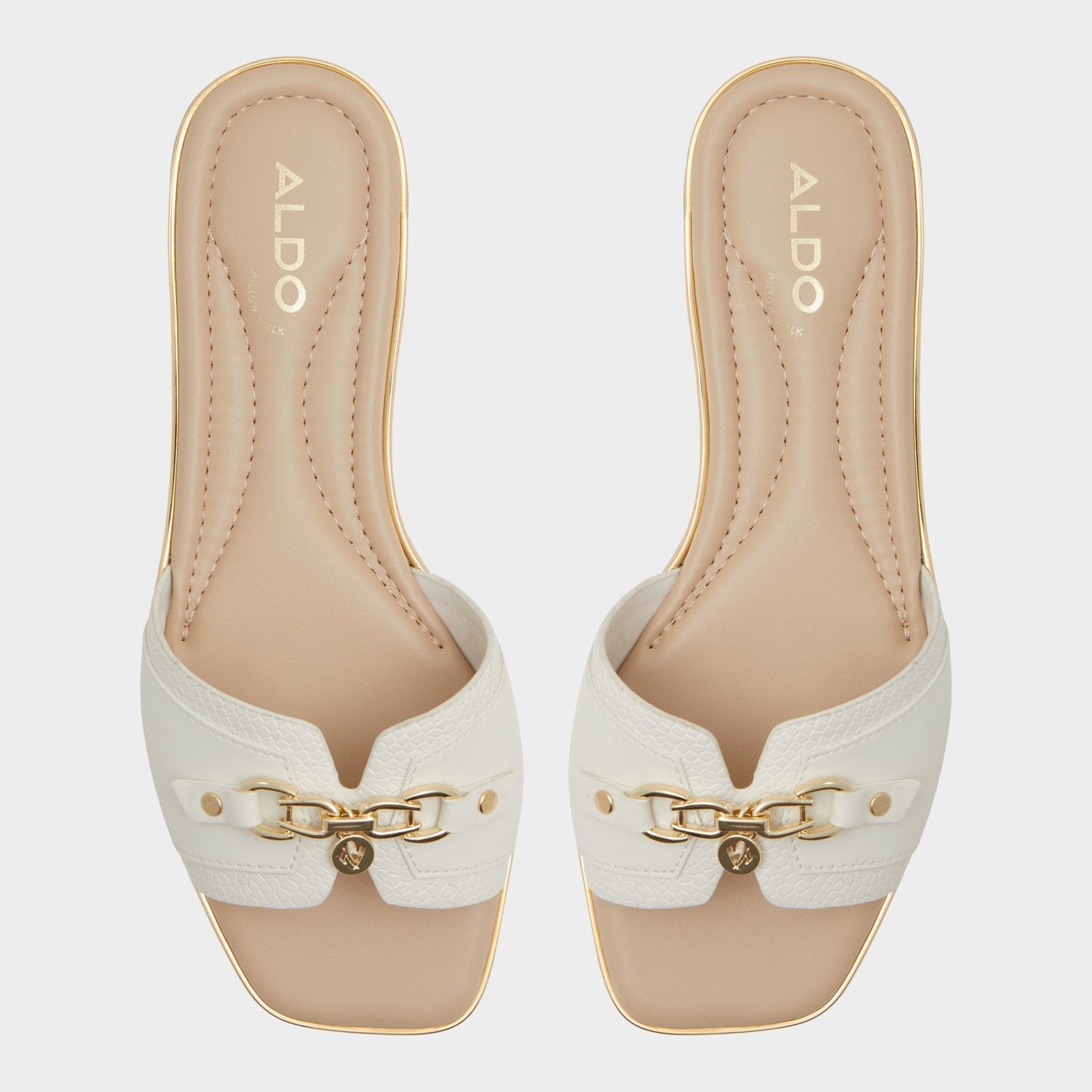 Alamassi Open White Women's Flats - Slide sandal Aldo Open white