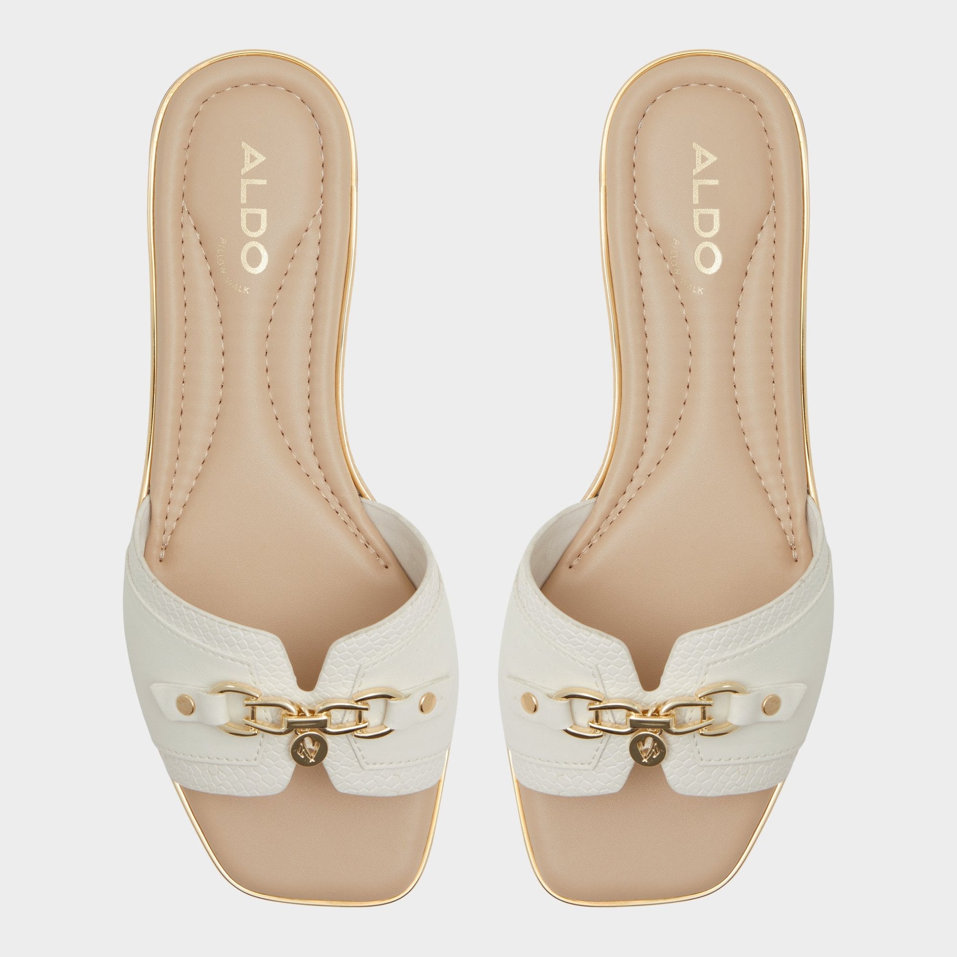 Alamassi Open White Women's Flats - Slide sandal Aldo Open white