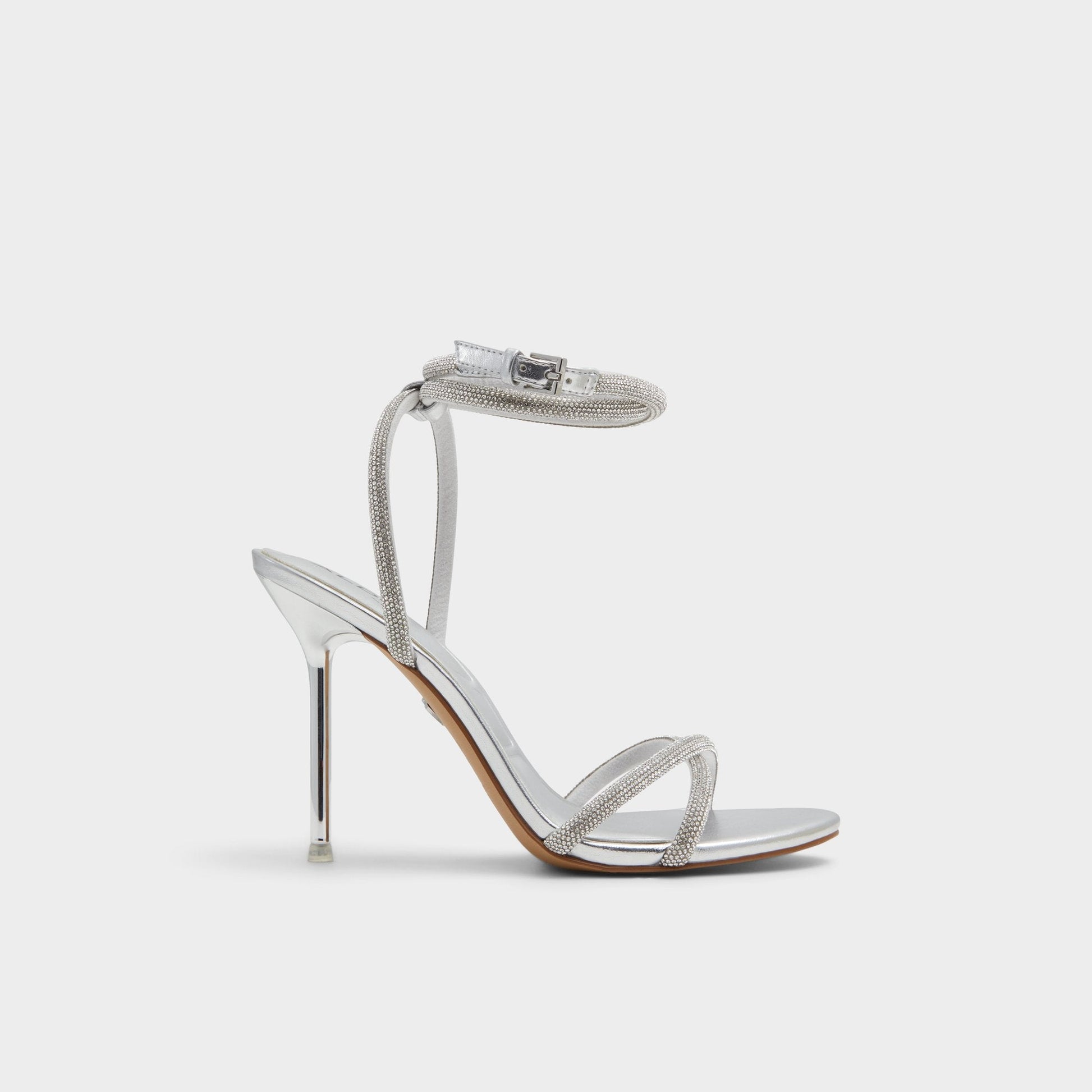 Manaelden Silver Women's Heeled sandals - Strappy heeled sandal, Stiletto heel Aldo Silver