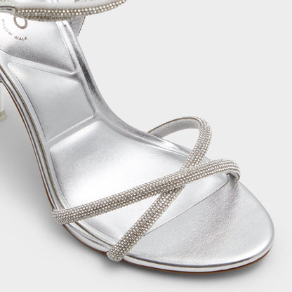 Manaelden Silver Women's Heeled sandals - Strappy heeled sandal, Stiletto heel Aldo Silver