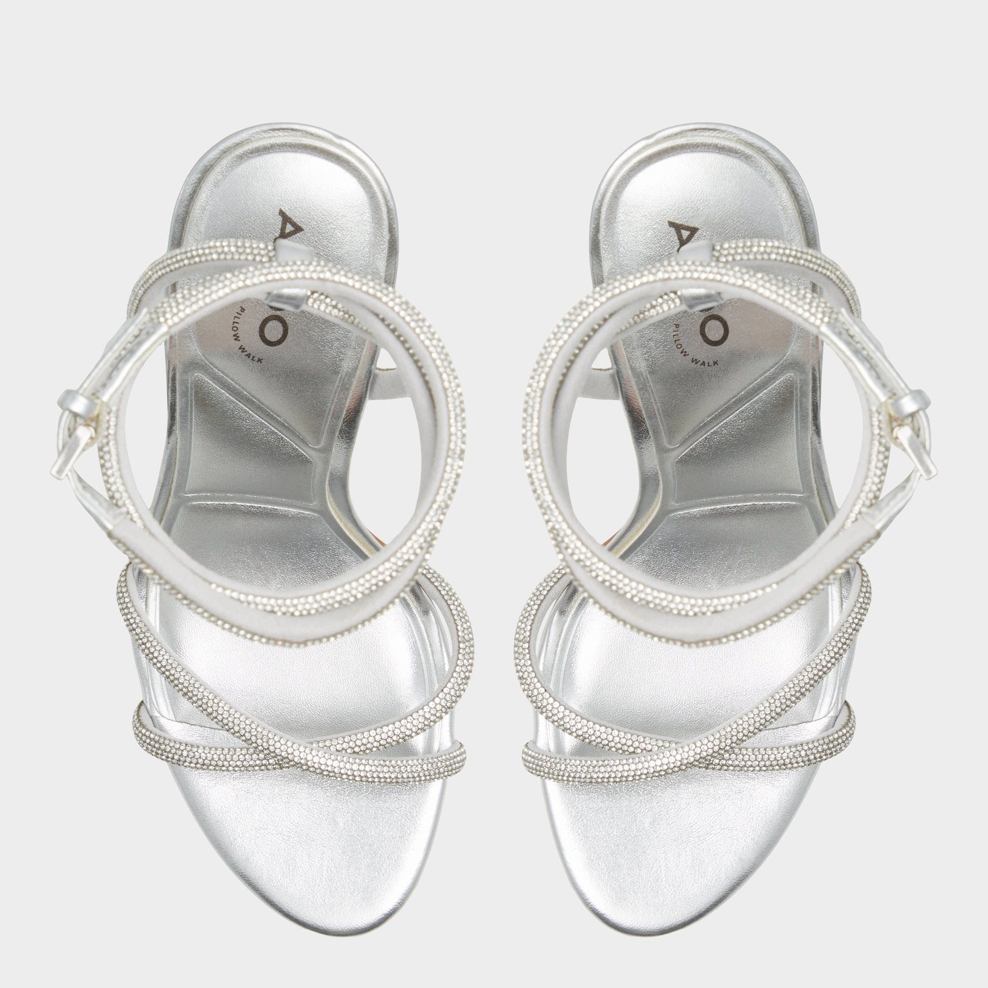 Manaelden Silver Women's Heeled sandals - Strappy heeled sandal, Stiletto heel Aldo Silver