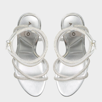 Manaelden Silver Women's Heeled sandals - Strappy heeled sandal, Stiletto heel Aldo Silver