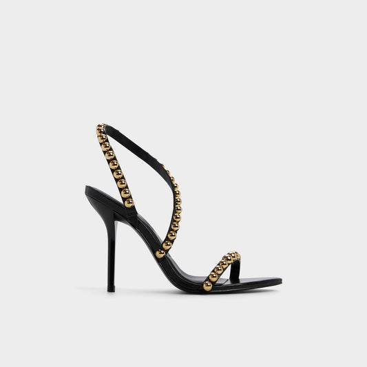 Attey in Black - Strappy heeled sandal, Stiletto heel Aldo Black
