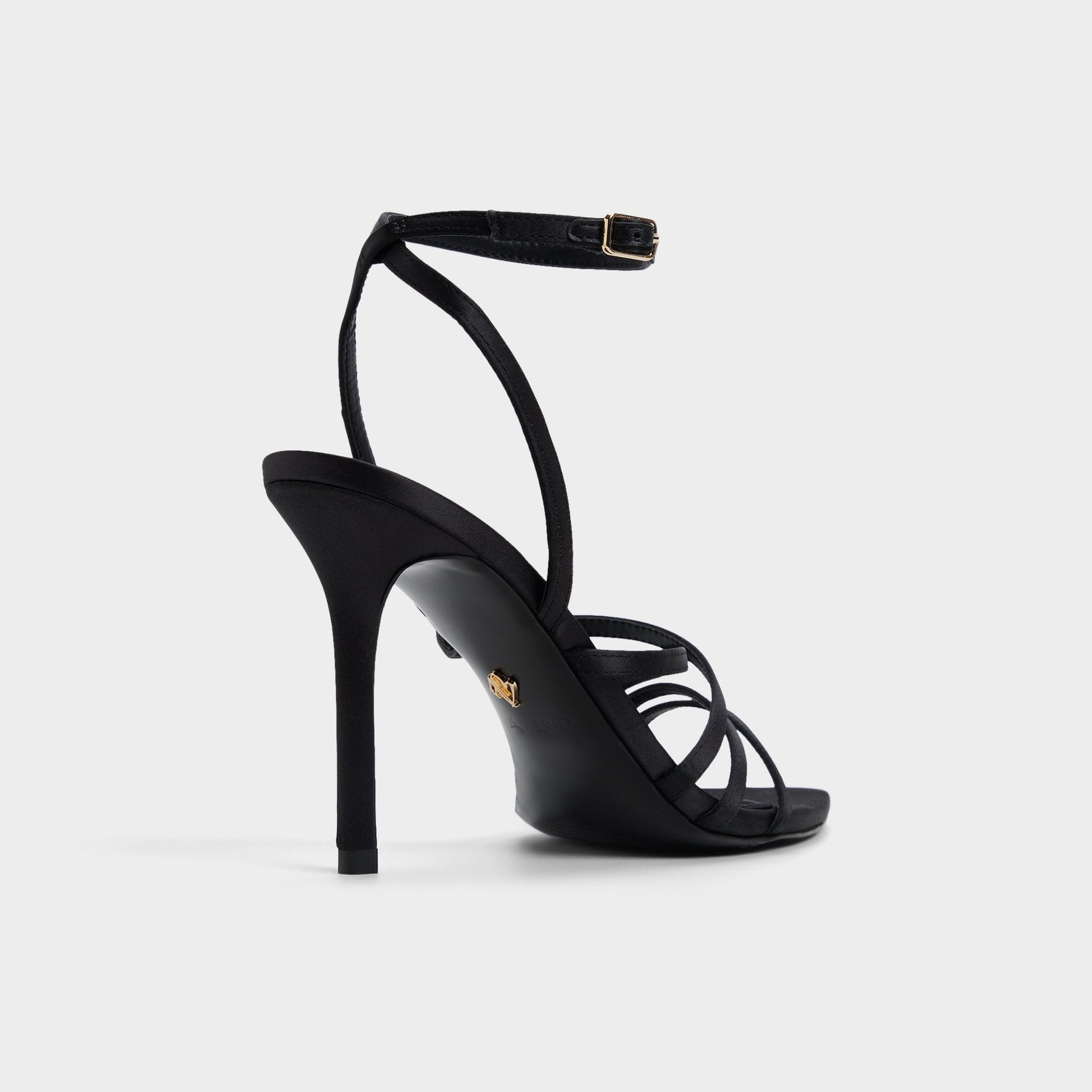 Solania Black Women's Strappy sandals - Strappy heeled sandal, Stiletto heel Aldo Black