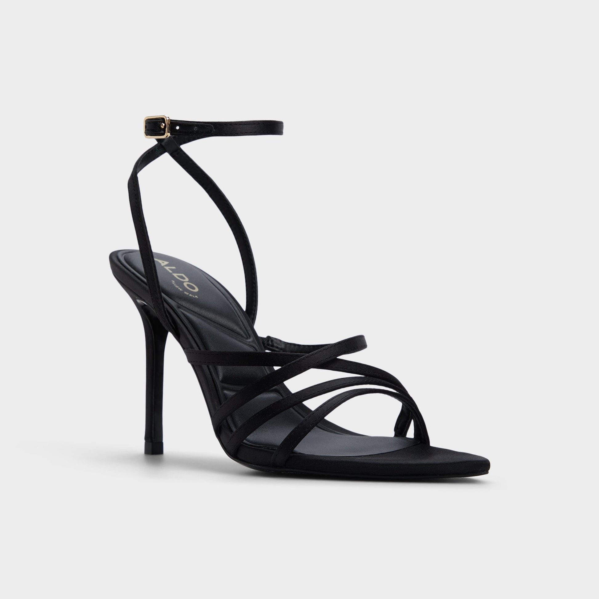 Solania Black Women's Strappy sandals - Strappy heeled sandal, Stiletto heel Aldo Black