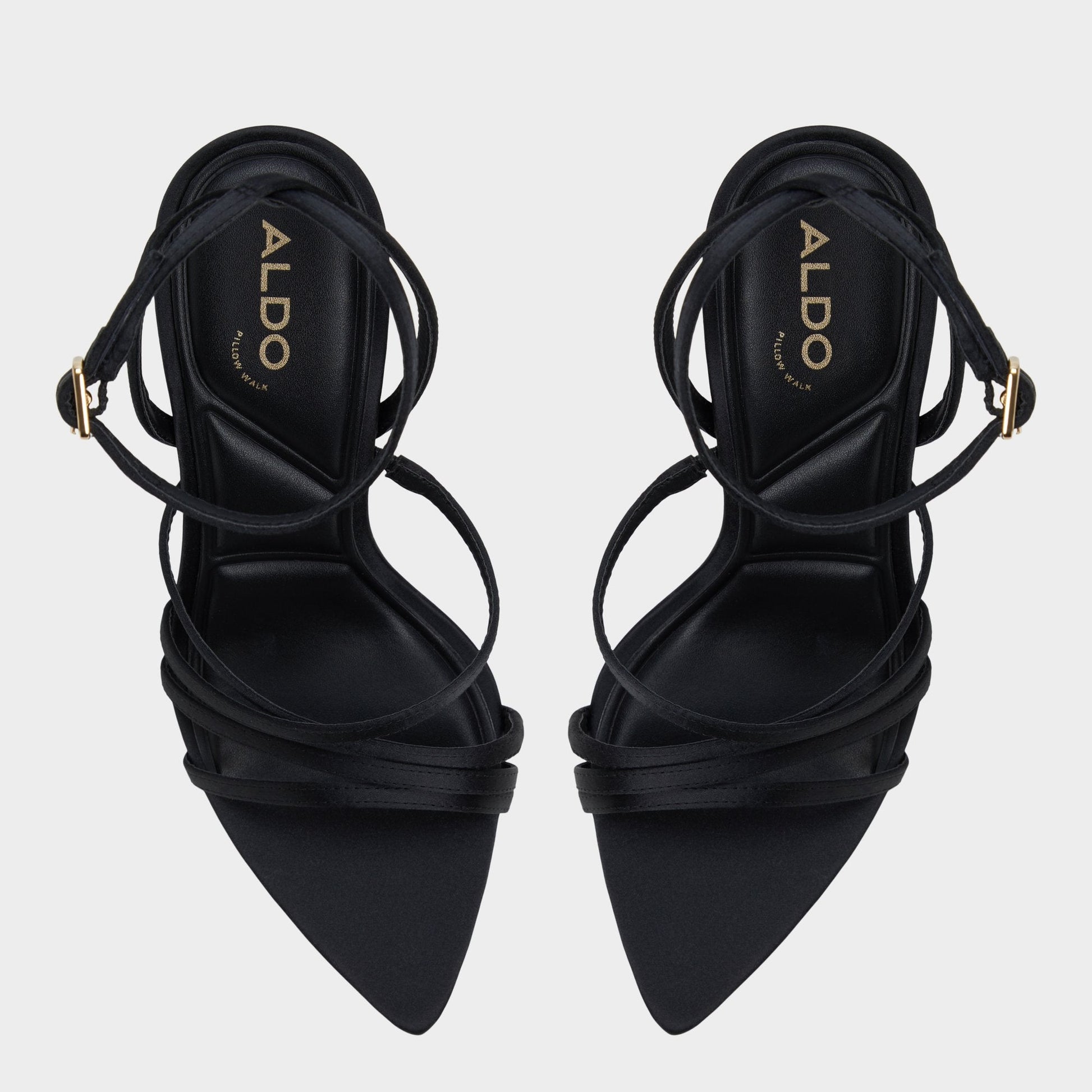 Solania Black Women's Strappy sandals - Strappy heeled sandal, Stiletto heel Aldo Black